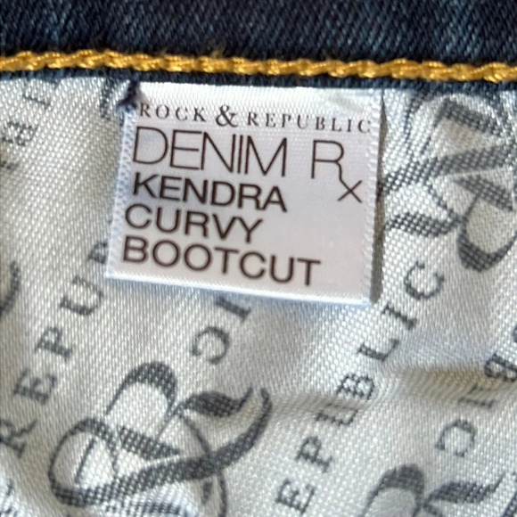 Rock & Republic Kendra Curvy Boot Cut Denim Jeans Size 8 - Picture 8 of 9